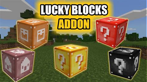 Lucky Blocks Addon Para Minecraft Bedrock Lucky Blocks Mod Para Minecraft Pe Youtube