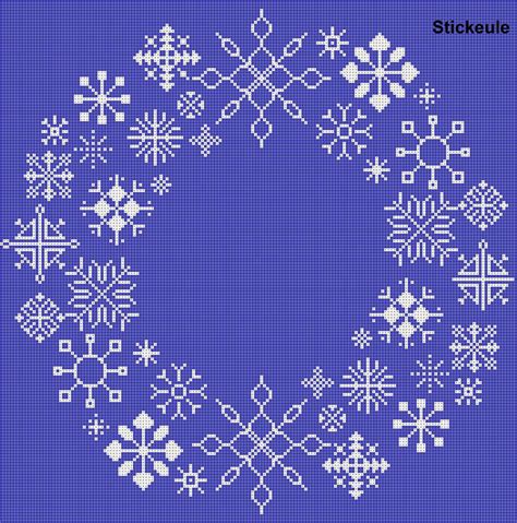 snowflake wreath Вышивание крестиком Узоры для вышивки крестиком Рождественская вышивка крестом