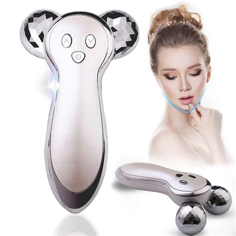 electric micro current face massager 3d v shape face massage facial lifting firming tighten