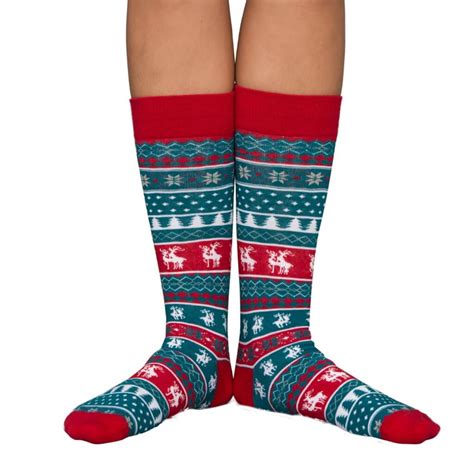 Humping Reindeer Ugly Socks Blue And Red