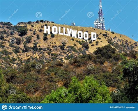 Hollywood Sign In The Hills Editorial Image Image Of Entertainment