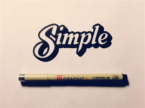 Simple Creative Typography Design Typography Sketch Typography Design