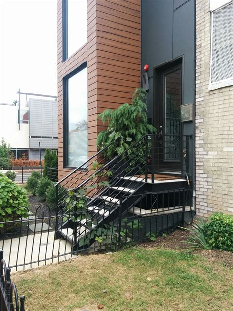 simple prefab steel stair stoop Metal Steps, Steel Stairs, Home Stairs