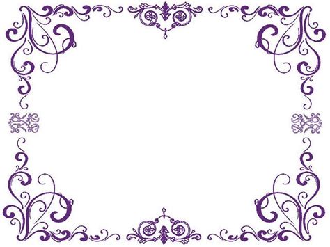 Purple Borders Flower Picture Frames Free Clip Art Flower Sketches