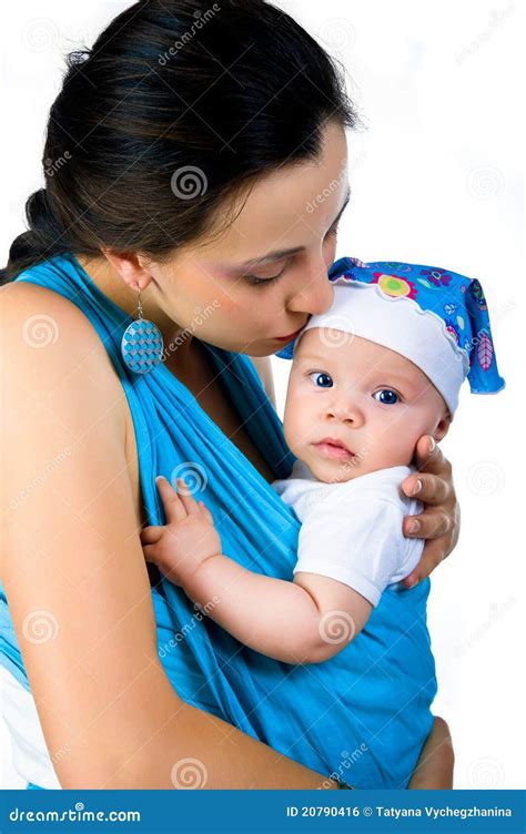 Mother Carrying Her Baby In A Sling Stock Photo Image Of Motherhood