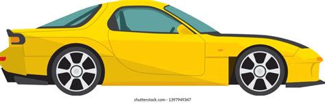 Vector Illustration Yellow Sport Car Stock Vector Royalty Free Shutterstock