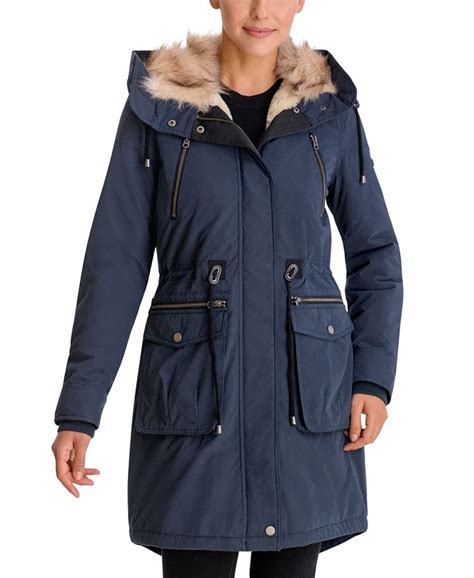 Lucky Brand Faux Fur Trim Hooded Anorak And Reviews Coats And Jackets