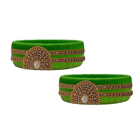 Green Pearl Bangles Silk Thread Akshata Koli 2618610