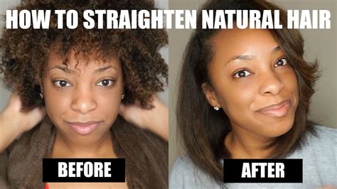 How To Straighten Natural Hair With One Heat Pass Wash Blow Dry And
