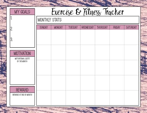 Free Printable Fitness Trackers 3 Different Monthly Designs Fitness