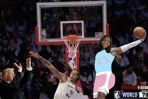 Trump throwing an alley oop over Brittney Griner to trans LeBron : r