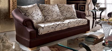 Living Room Sofa Set Made Of Solid Wood Mirage Turri Luxury