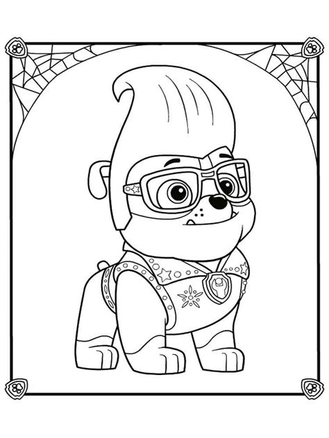 Rubble Paw Patrol Coloring Pages Download And Print Rubble Paw Patrol