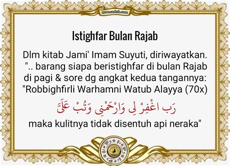 Kampus Menyan Istighfar Bulan Rajab