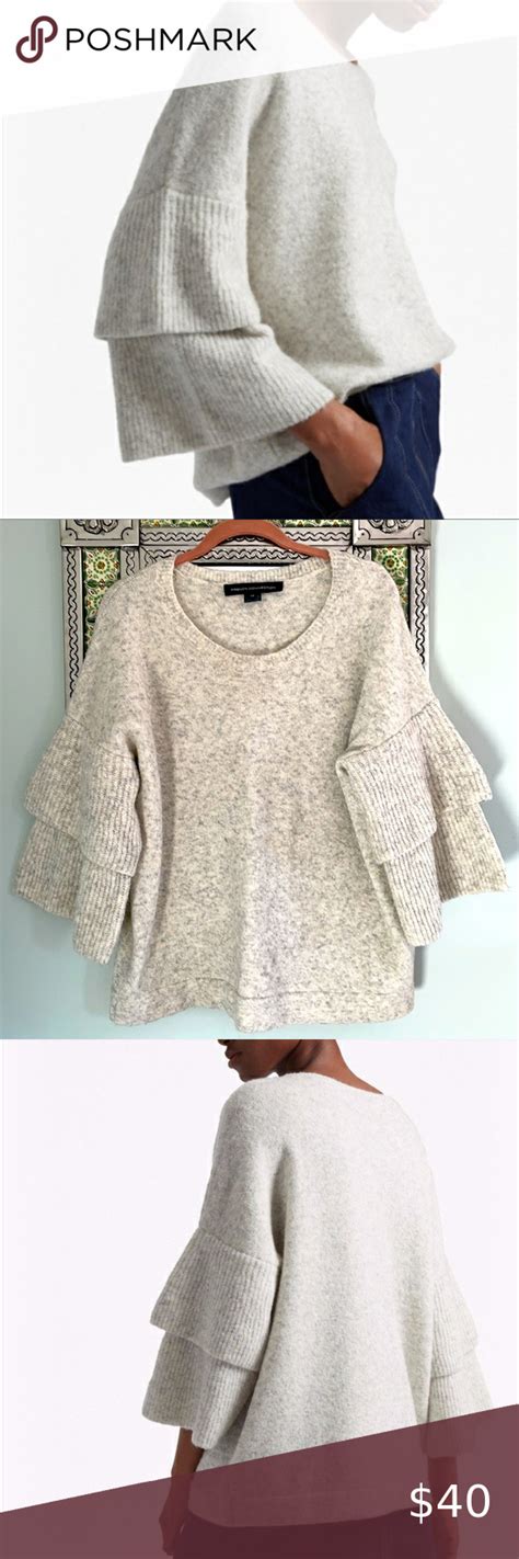 French Connection Urban Flossy Ruffle Bell Sleeve Sweater In 2022