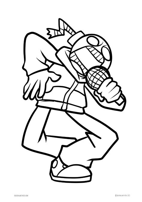 Whitty Fnf Coloring Pages