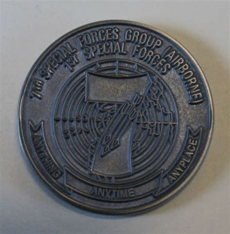 7th Special Forces Group Airborne Silver Toned Army Challenge Coin Sil