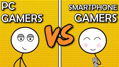 Pc Gamers Vs Smartphone Gamers Youtube