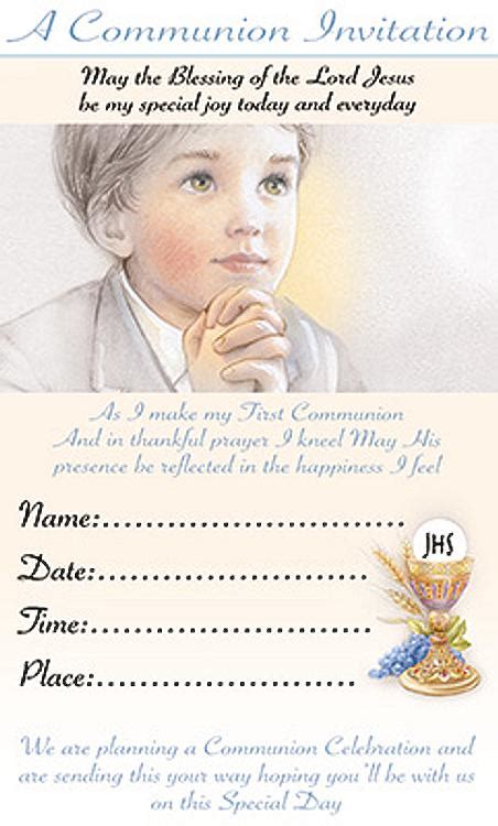 First Communion Invites Boy