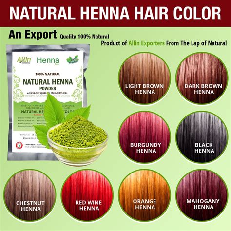 Organic Henna Hair Dyecolor 60 Grams For Men And Women 100 Chemical