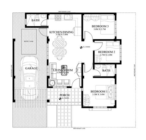 Small House Plan Designed To Be Build In 70 Square Meters My Home My Zone