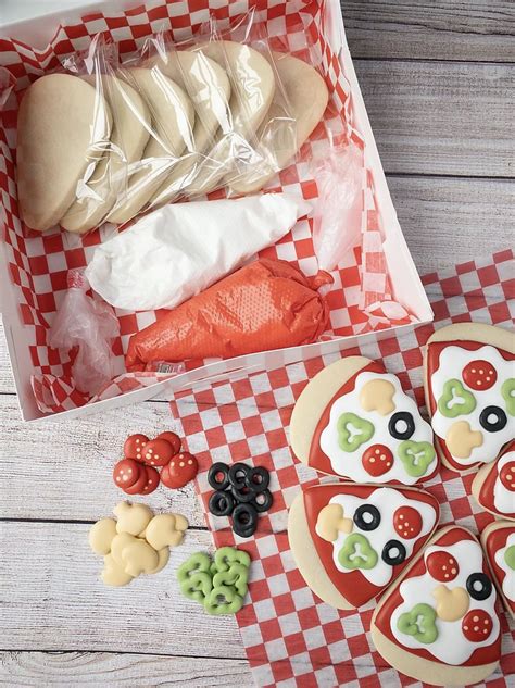 To make a cookie kit: DIY Pizza Cookie Kit - Summer's Sweet Shoppe