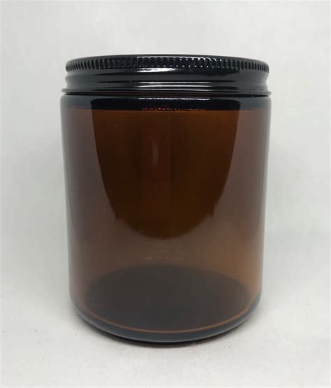 Amber Glass Jars With Twist On Metal Lids 8oz Candlecraftshop