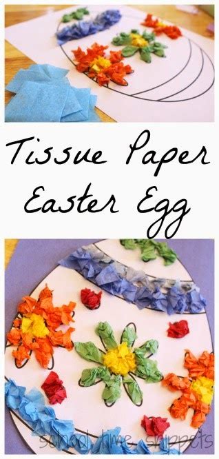Beautiful Easter Tissue Paper Craft School Time Snippets