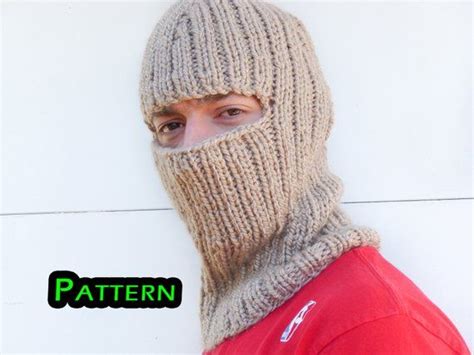 Pattern Ski Mask Snowboarding Mask Balaclava Etsy Knitting Knitting Patterns Beanie