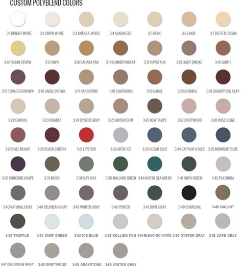 Grout Color Matching Color Chart By Grout Shield Grout Color Grout