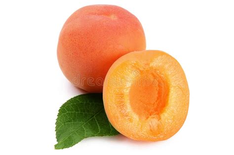 Fresh Apricot With A Leaf Stock Photo Image Of Fruit 41805964