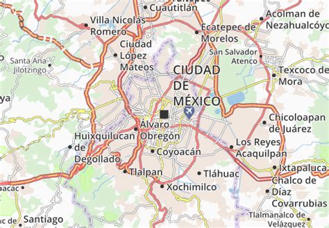 Mapa Ciudad De México Plano Ciudad De México Viamichelin