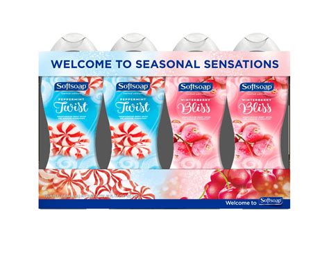 softsoap body wash peppermint twist and winterberry bliss t pack 60 fluid ounce 4 pack
