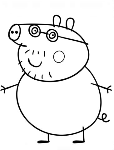 Daddy Pig coloring page | Free Printable Coloring Pages