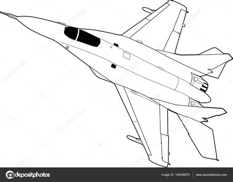 Russisches Kampfflugzeug Mig 29 — Stockvektor © Benzobak 144048075