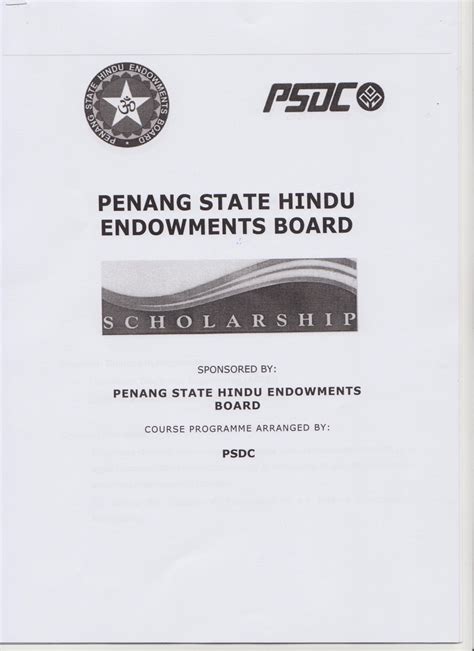 Penang hindu endowments board, george town, malaysia. PSDC Scholarship | Welcome To the Penang Hindu Endowments ...
