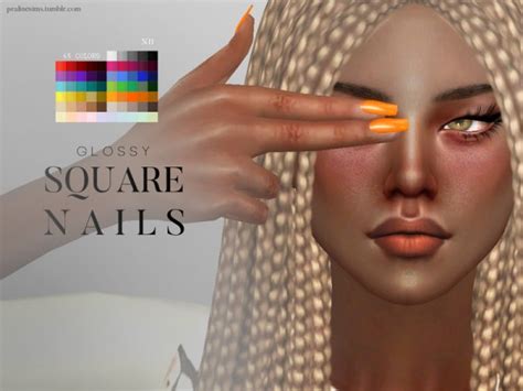 The Sims Resource Glossy Nail Pack By Pralinesims • Sims 4 Downloads