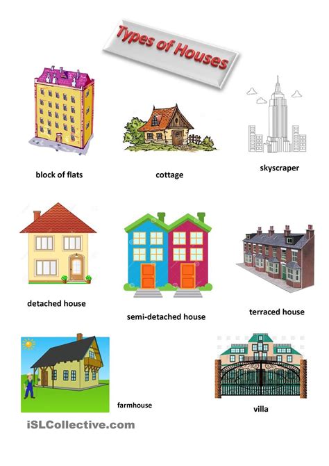 Types Of Houses Types Of Houses Kindergarten Worksheets Math