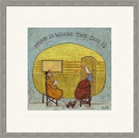 Sam Toft Mounted Framed Print Home Is Where The Dog Is 30 Etsy