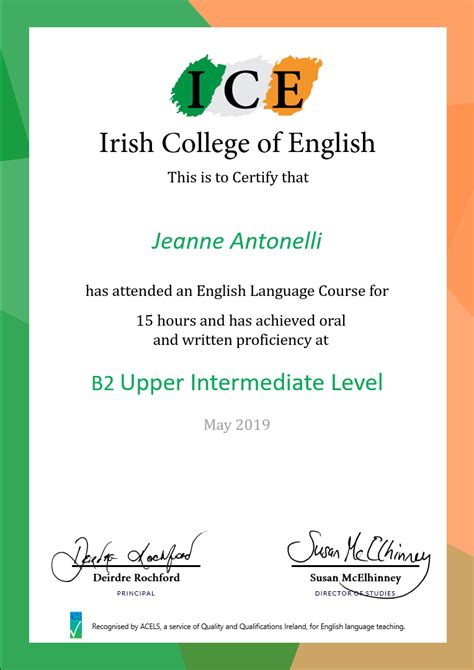 Mini Stay Irish College Of English Certificate Irish College Of English