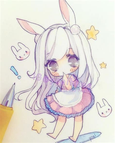 Chibi cat collection by tony jw ooi. Rabbit girl (from Instagram | Anime chibi, Cute drawings