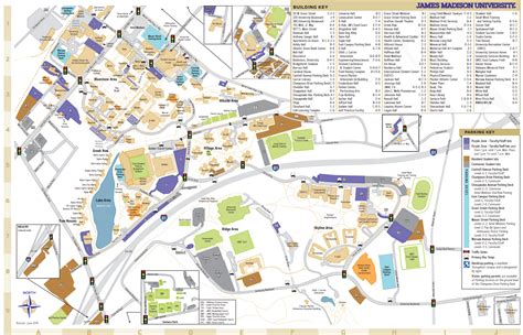 James Madison University Campus Map Map Vector