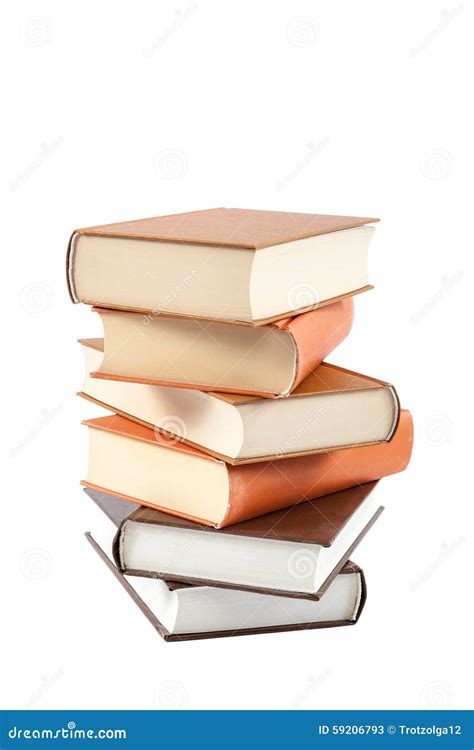 Stack Of Books Isolated On A White Background Stock Image Image Of