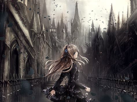 Anime Anime Girls Original Characters Lolita Fashion Building Gothic Wallpapers Hd