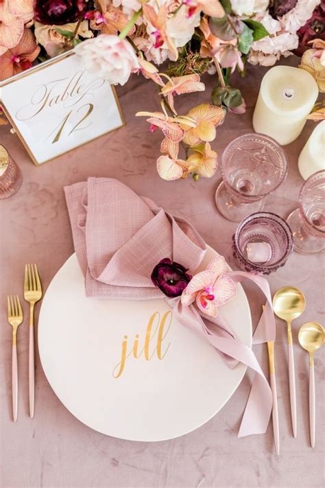 Whimsical Art Gallery Wedding Inspiration Pink Table Decorations