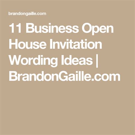 75 Business Open House Invitation Wording Ideas | Open house invitation