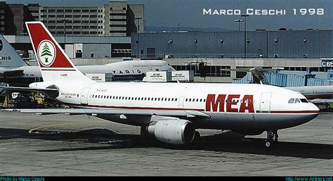 Airbus A310 203 Middle East Airlines Mea Aviation Photo 0003547