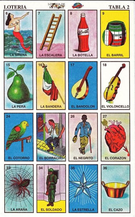 Printable Loteria Cards The Complete Set Of 10 Tablas Etsy Lotería Mexicana Loteria