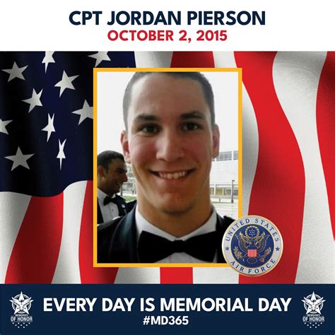 Today we honor the service, sacrifice, and life of CPT Jordan Pierson