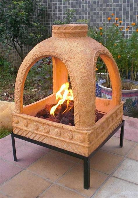 15 steel fire pit conversion ng (natural gas) or propane burner kit ring pit. Adobe-Fire-Pit-Yellow-GS81122 | Patio furniture fire, Deck fire pit, Fire pit kit